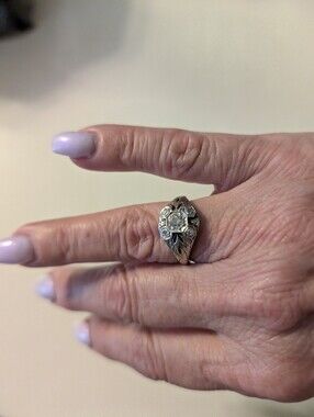 Antique Vintage 14k Gold  Diamond Ring